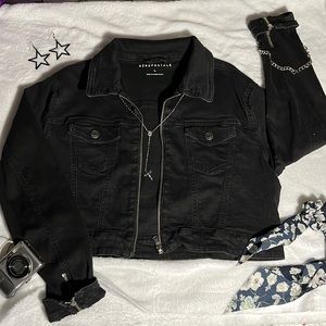 Black jean jacket